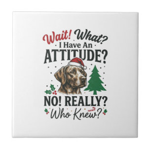 Lustiges Hundeverhalten Weihnachtsvektor-Design_1 Fliese