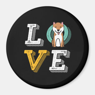Lustiges i-Liebe Shiba Inu I Herz mein Magnet
