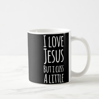 Lustiges Ich liebe Jesus, aber ich fluche ein biss Kaffeetasse