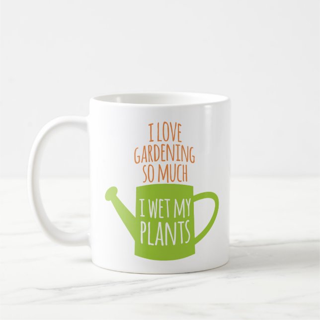 Lustiges im Garten arbeitenSprichwort I naß meine Kaffeetasse (Links)