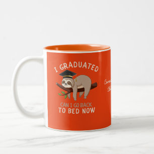 Lustiges individuelles Faultier-Abschlussgeschenk  Zweifarbige Tasse