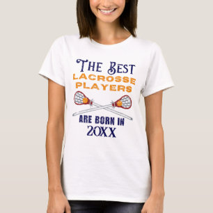 Lustiges individuelles Lacrosse-Geburtsjahr Geburt T-Shirt