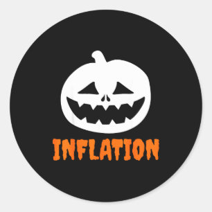 Lustiges Inflations-Halloween-Kostüm-Paar passend  Runder Aufkleber