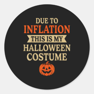 Lustiges Inflations-Halloween-Kostüm-Paar passend Runder Aufkleber