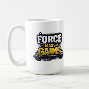 Lustiges Ingenieur Fitness-Shirt Kraft Masse Gewin Kaffeetasse