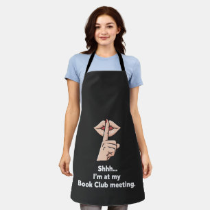 Lustiges Introvertierten-Buchclub-"Shhh"-T-Shirt f Schürze