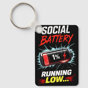 Lustiges Introvertiertes T-Shirt mit leerer Sozial Schlüsselanhänger