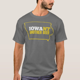 Lustiges Iowa-Bier-ShirtDistressed Iowa State Map T-Shirt