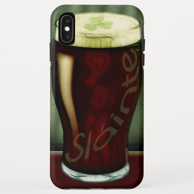 Lustiges irisches Stout-Slainte Glas Case-Mate iPhone Hülle (Rückseite)