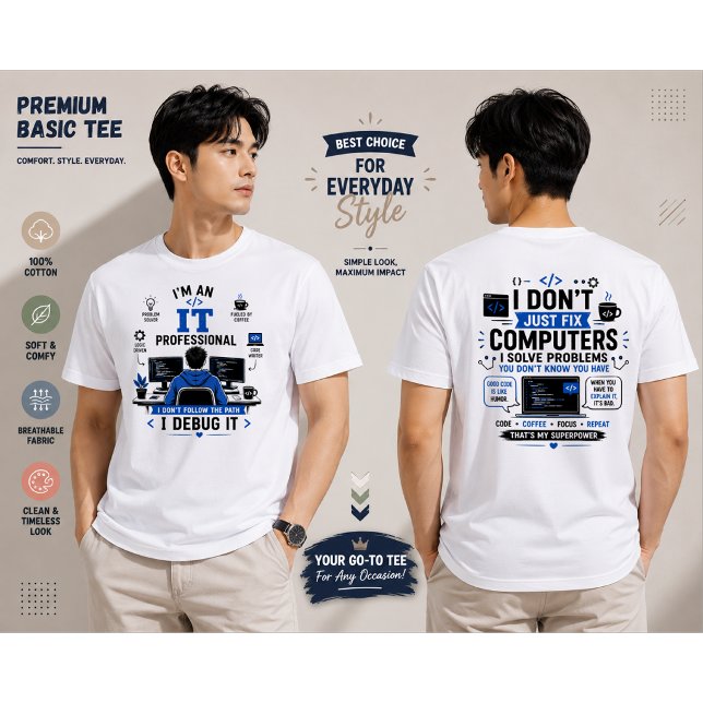 Lustiges IT-Experten-Design - IT-Coding-Zitat T-Shirt (Von Creator hochgeladen)