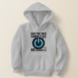 Lustiges IT-Tech-Support-T-Shirt mit weißer Kapuze Hoodie
