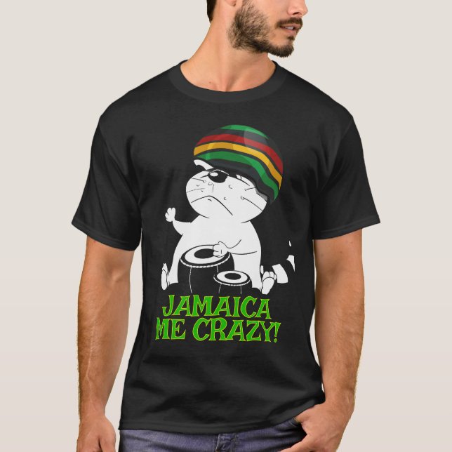 Lustiges jamaikanisches ich verrücktes Geschenk T-Shirt (Vorderseite)