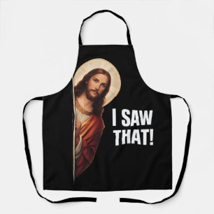 Lustiges Jesus "Ich habe das gesehen" christliches Schürze