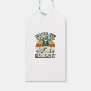 Lustiges Jesus Kaffee Vintage Gravur Shirt Design_ Geschenkanhänger