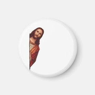 Lustiges Jesus-Meme-Zitat, ich sah, dass Jesus  Magnet
