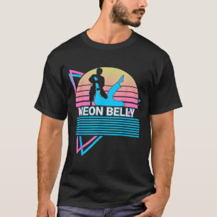 Lustiges Jiu Jitsu Bjj Retro Neon Bauch T-Shirt