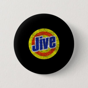 Lustiges Jive-Retro-Logo für laute Münder Button