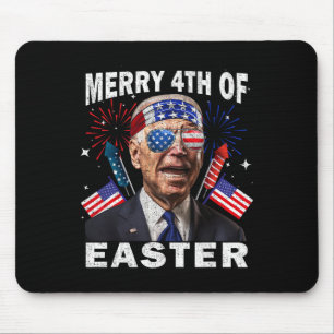 Lustiges Joe Biden 4. Juli Shirt Frohes 4. Ostern Mousepad