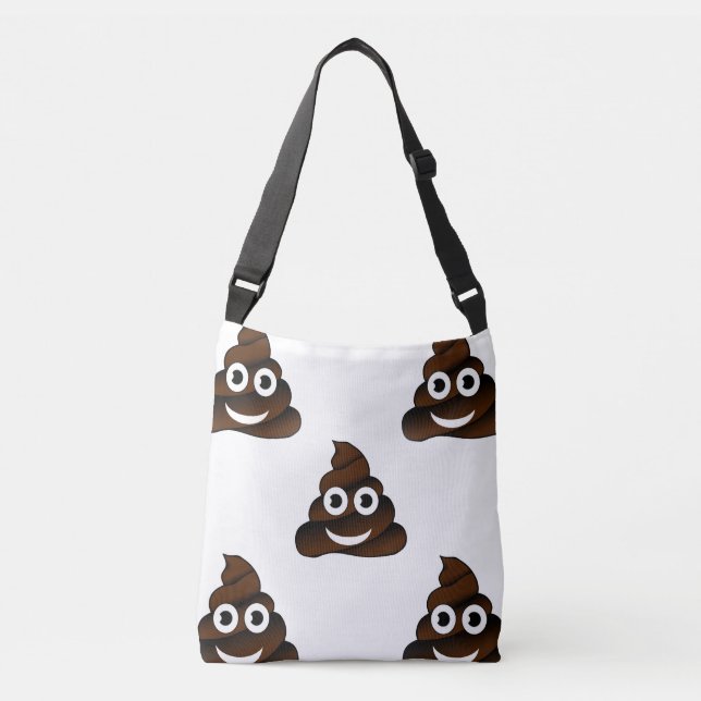 lustiges kack Emoji Crosbody-Taschenbuch Tragetaschen Mit Langen Trägern (Vorderseite)