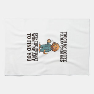 Lustiges Kaffee-Hund Vintage-Gravur-Shirt-Design_1 Geschirrtuch