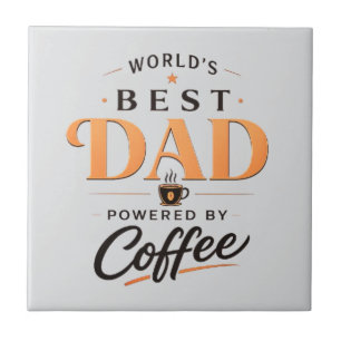Lustiges Kaffee-Liebhaber-Vater-Design Fliese