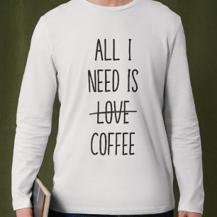 Lustiges Kaffee-Zitat Einfach Minimalistisch Weiß T-Shirt