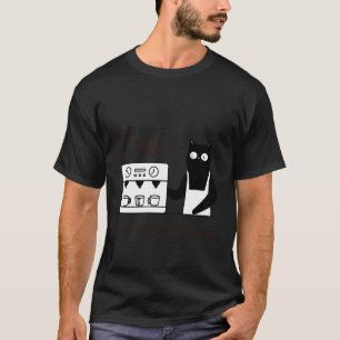 Lustiges Kaffeeliebhaber-Design Humorvolle Katze m T-Shirt