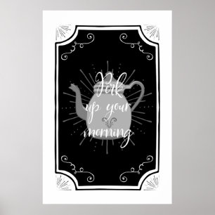 Lustiges Kaffeeschild Poster