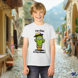 Lustiges Kaktus-Kinder-T-Shirt – Keine Umarmungen  Tri-Blend Shirt