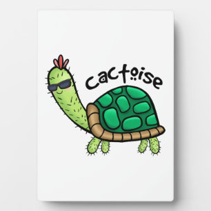 LUSTIGES KAKTUS-SCHILDKRÖTE KINDER T-SHIRT FOTOPLATTE