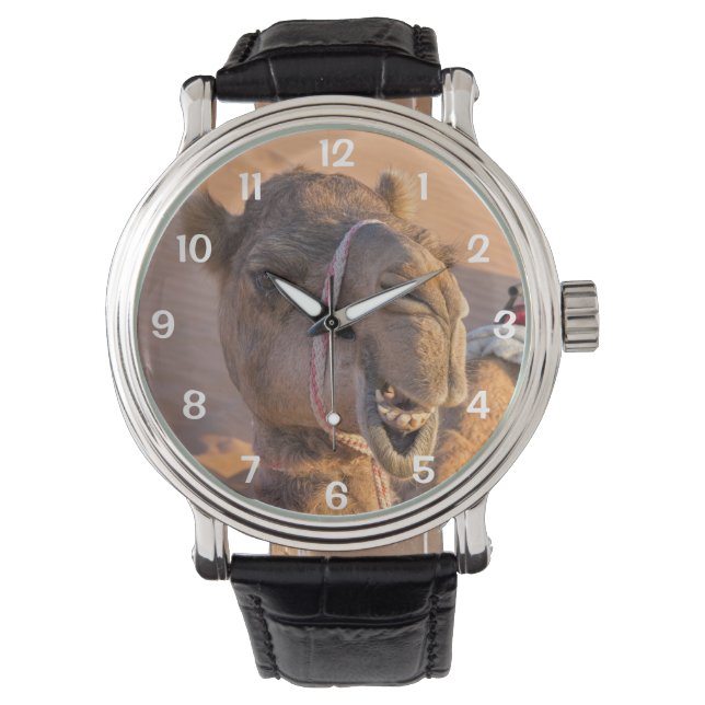 Lustiges Kamel Armbanduhr (Vorderseite)