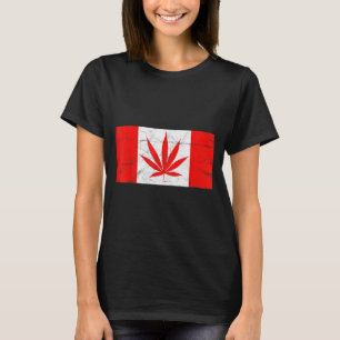 Lustiges Kanada & Marihuanablatt! Kanadische n T-Shirt