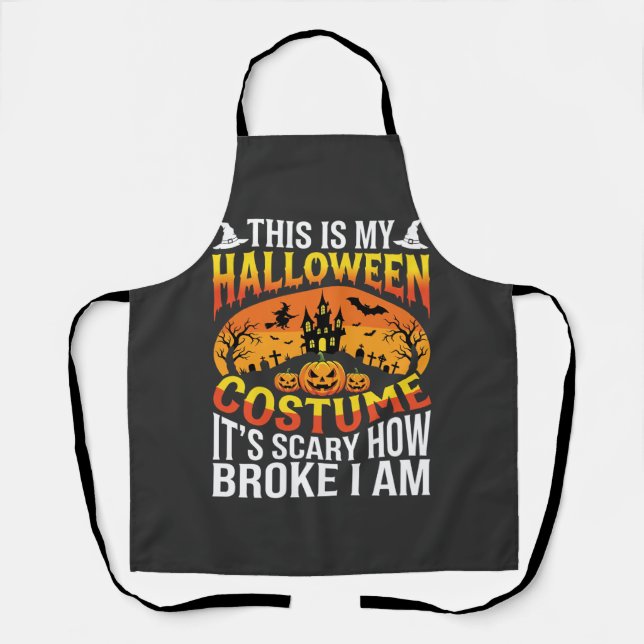 Lustiges kaputtes Halloween-Kostenümdesign für ein Schürze (Vorderseite)
