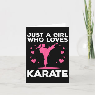 Lustiges Karate für Frauen Mädchen Karate Schwarzg Karte