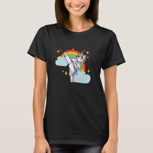 Lustiges Karate Martial Arts Regenbogen Einhorn Ta T-Shirt