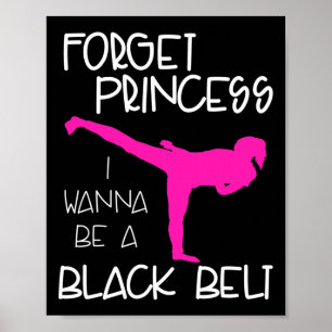 Lustiges Karate-Shirt Mädchen Schwarzgurtel Martia Poster