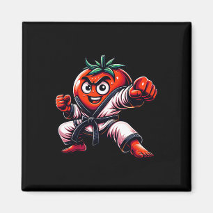 Lustiges Karate-Tomaten-Design für Liebhaber von K Magnet