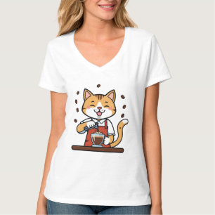 Lustiges Katz-Barista-T-Shirt T-Shirt