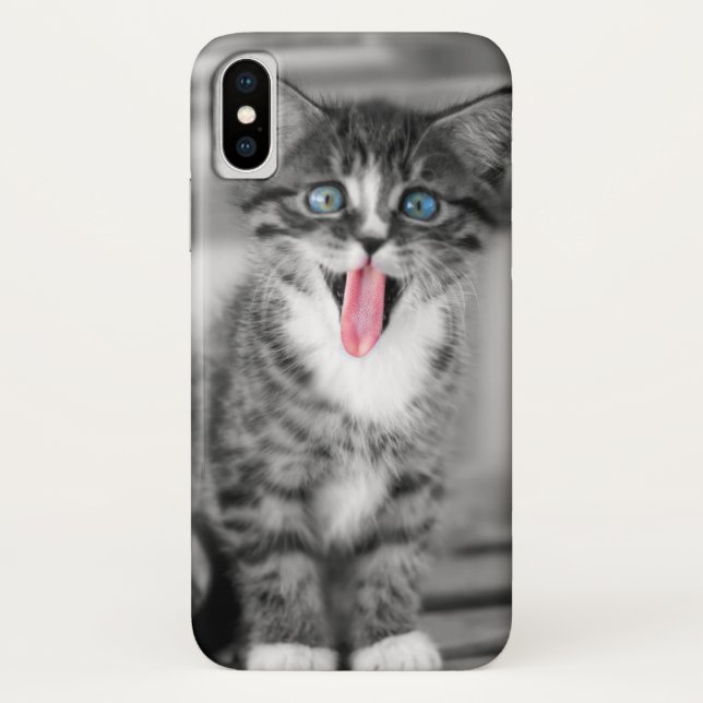 Lustiges Kätzchen Case-Mate iPhone Hülle (Rückseite)