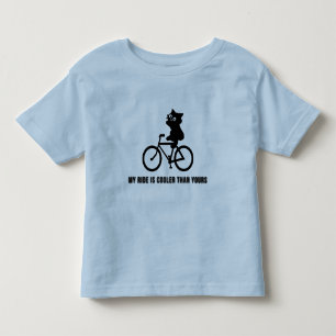 Lustiges Katze-auf-Fahrrad-T-Shirt Cool Cycling Kleinkind T-shirt