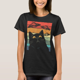 Lustiges Katze-T-Shirt, Galaxy-Cat-Raumschiff Alie T-Shirt