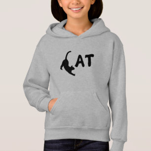 Lustiges Katze-Typografie-Design Hoodie