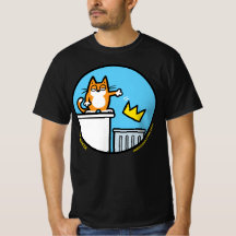 Lustiges Katzen-Cartoon Keine Könige Protestkundge