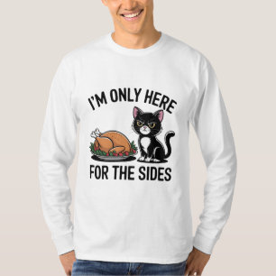 Lustiges Katzen-Erntedankfest-Seiten-Shirt T-Shirt