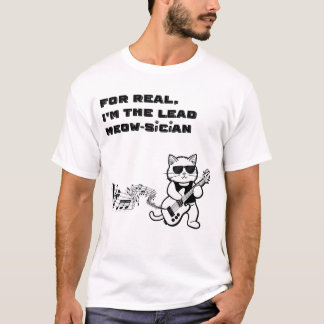 Lustiges Katzen-Gitarren-Musik-T-Shirt T-Shirt