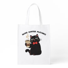 Lustiges Katzen-Kaffee-Design – „Mehr Kaffee bitte