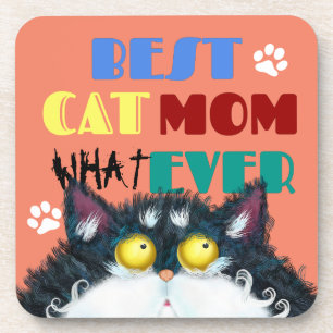 Lustiges Katzen-Mama-Humor-Design für Katzeneltern Getränkeuntersetzer