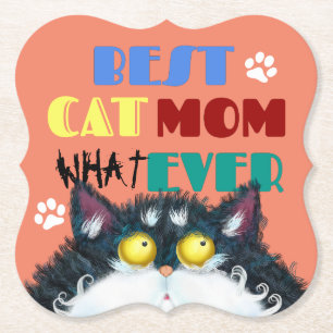 Lustiges Katzen-Mama-Humor-Design für Katzeneltern Untersetzer