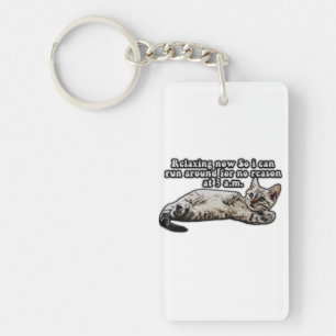Lustiges Katzen-Meme für Katzenliebhaber und Katze Schlüsselanhänger