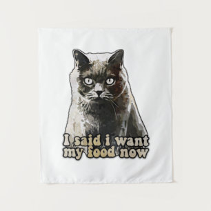 Lustiges Katzen-Meme für Katzenliebhaber und Katze Wandteppich